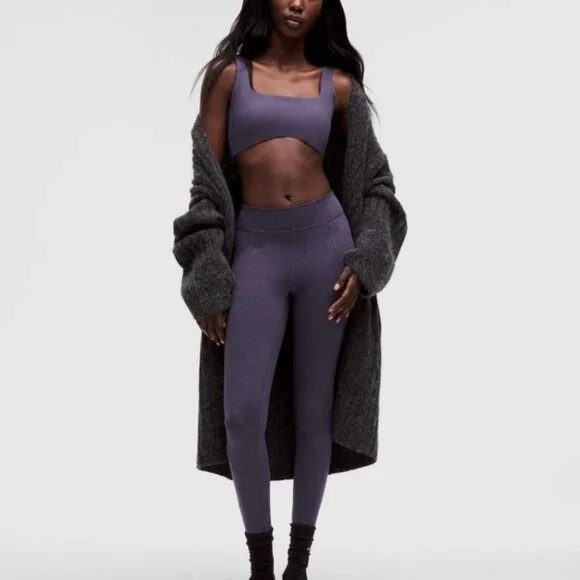 💜 NWT Lululemon 🔥 Soft Sueded Light Support B/C Cup Purple Sports Bra - Picture 5 of 9